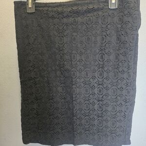 New York & Company Black Lace Pencil Skirt